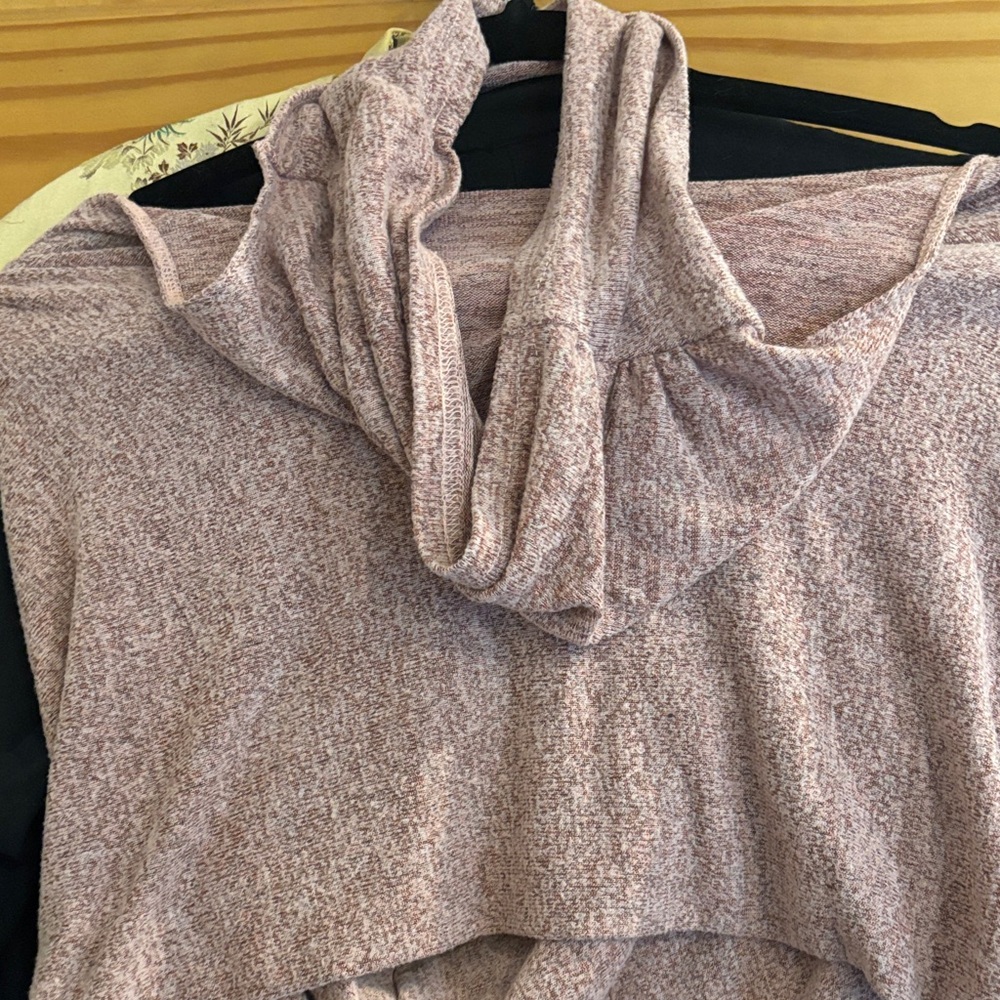 SHEIN Dusty Pink Cowl Neck Sweater